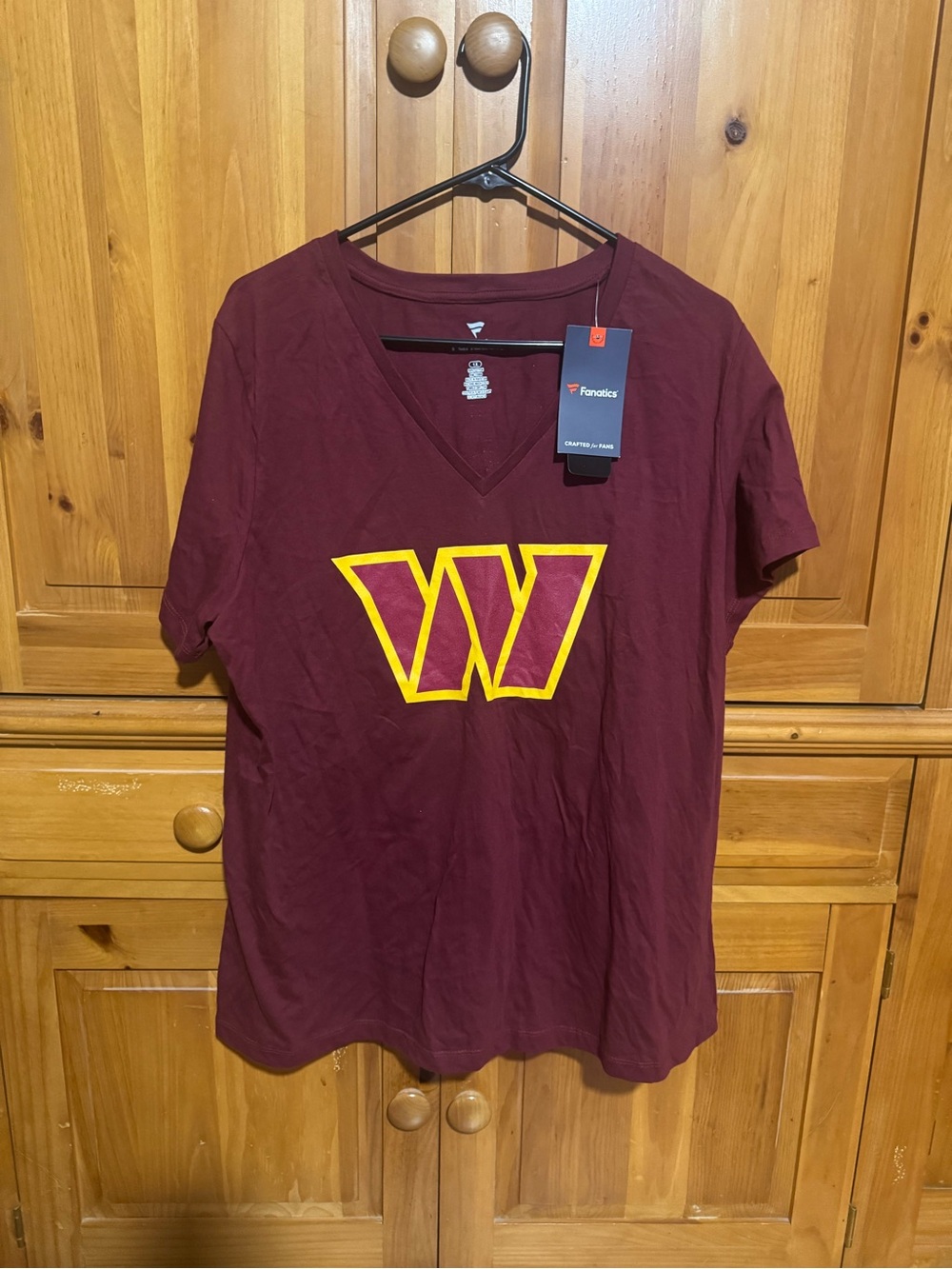 Fanatics Maroon V-Neck Washington Commanders Terry McLaurin Tee